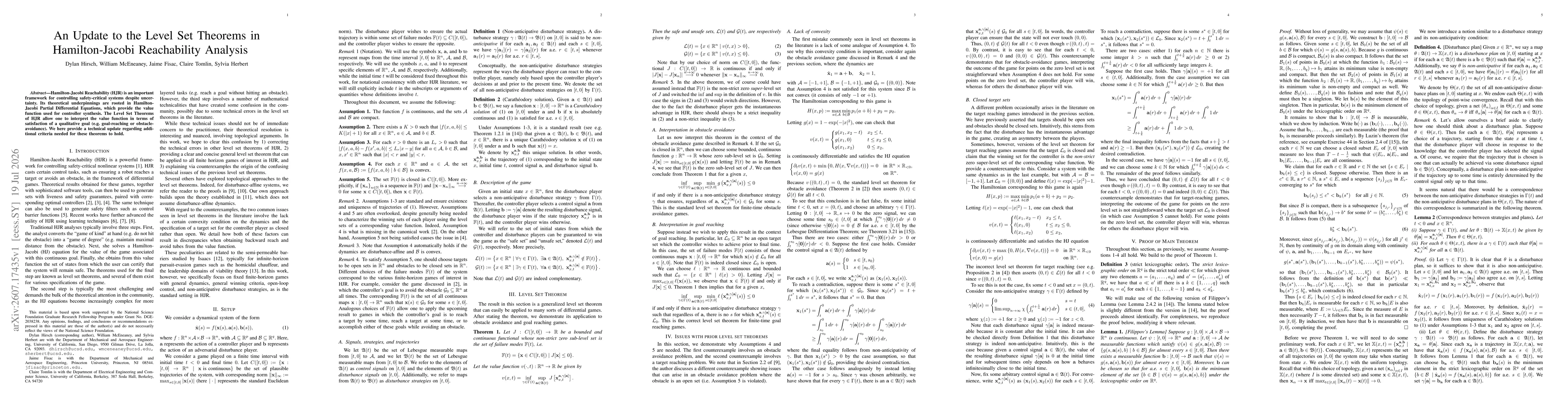 Thumbnail for An Update to the Level Set Theorems in Hamilton-Jacobi Reachability Analysis