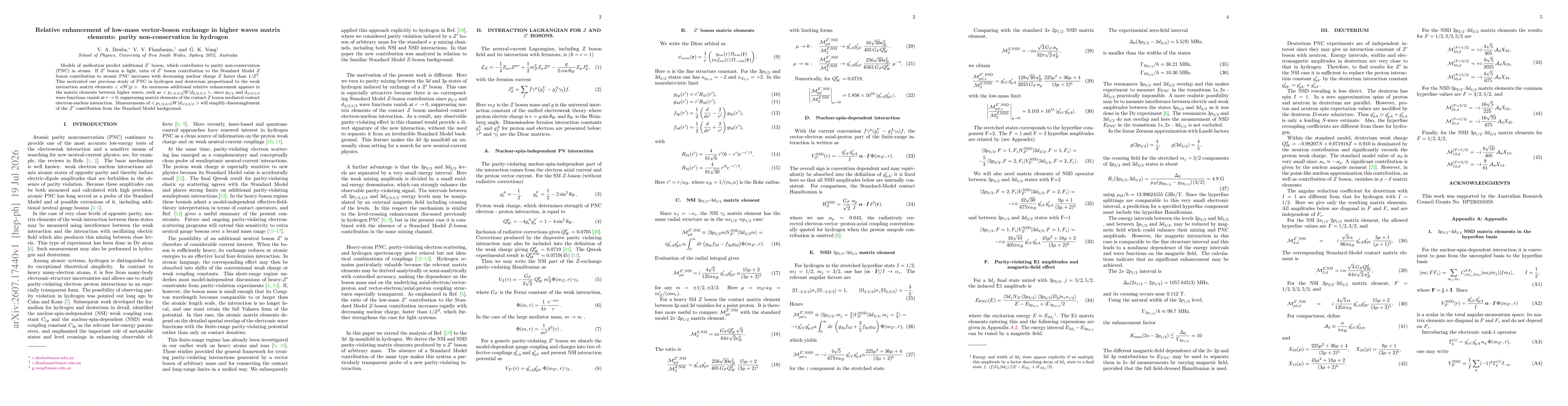 Thumbnail for Relative enhancement of low-mass vector-boson exchange in higher waves matrix elements: parity non-conservation in hydrogen