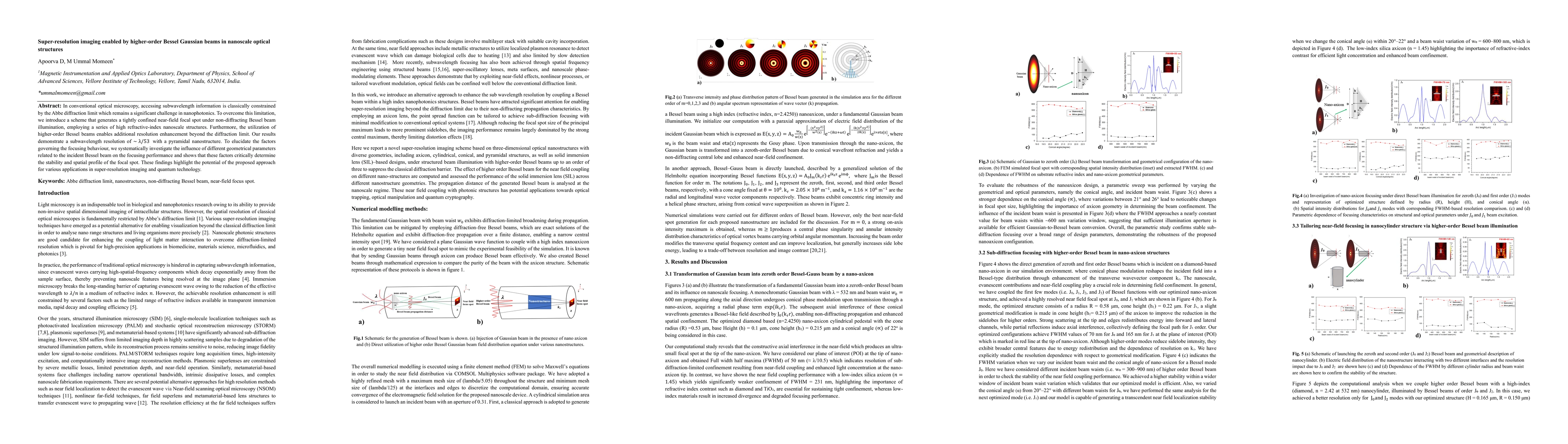 Thumbnail for Super-resolution imaging enabled by higher-order Bessel Gaussian beams in nanoscale optical structures