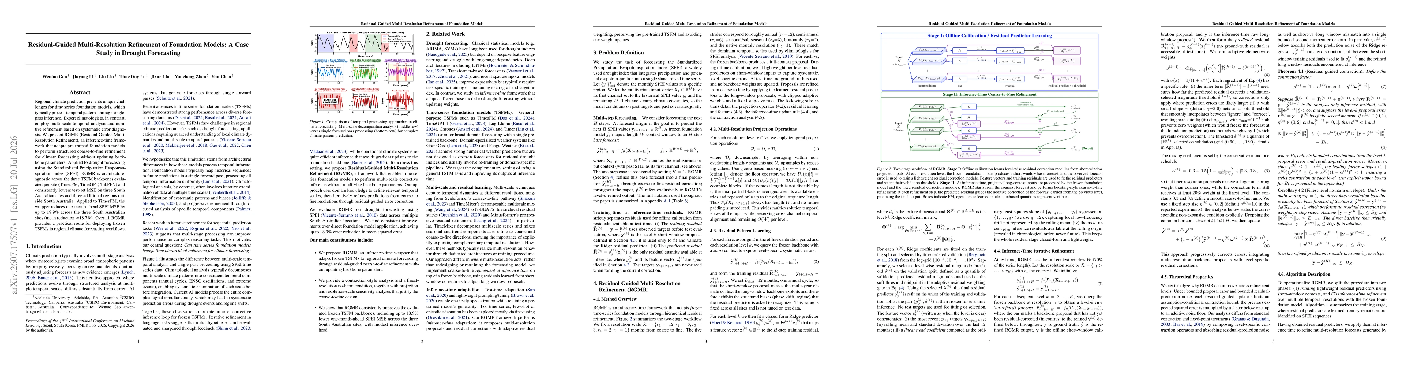 Thumbnail for Residual-Guided Multi-Resolution Refinement of Foundation Models: A Case Study in Drought Forecasting