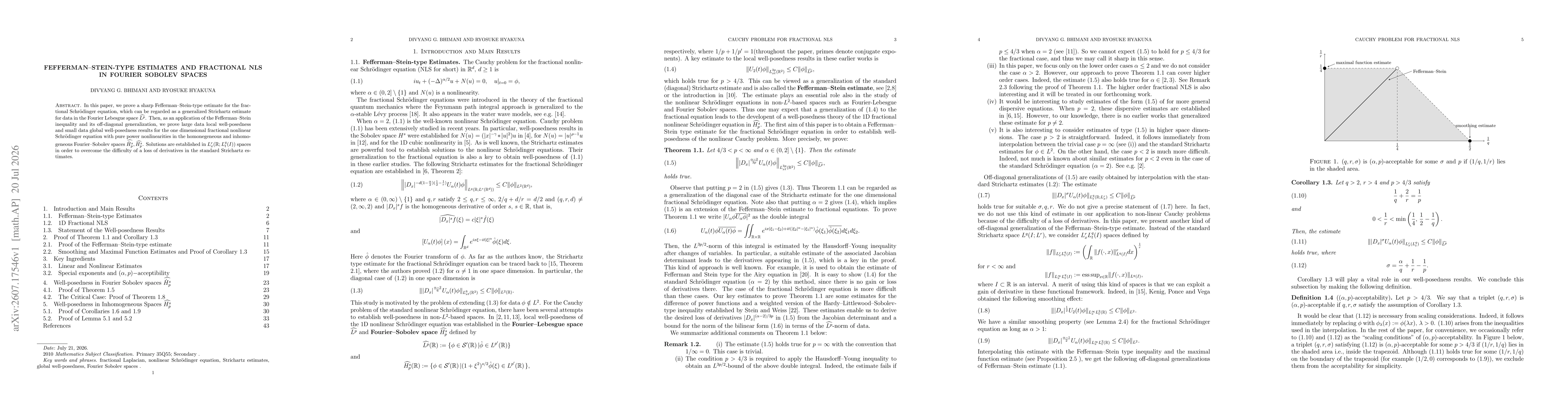 Thumbnail for Fefferman--Stein-type estimates and fractional NLS in Fourier Sobolev spaces