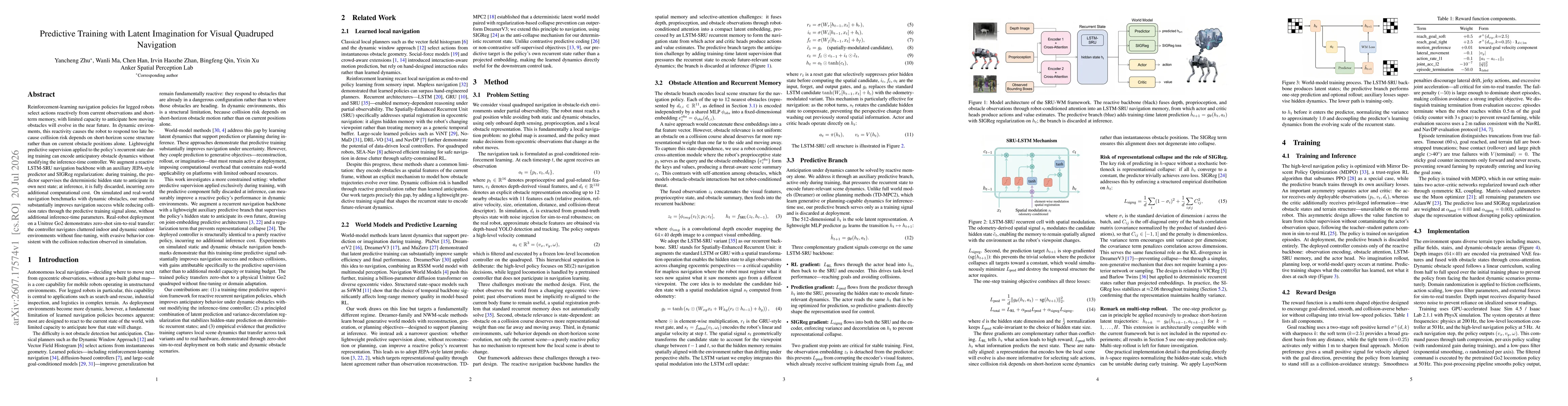Thumbnail for Predictive Training with Latent Imagination for Visual Quadruped Navigation