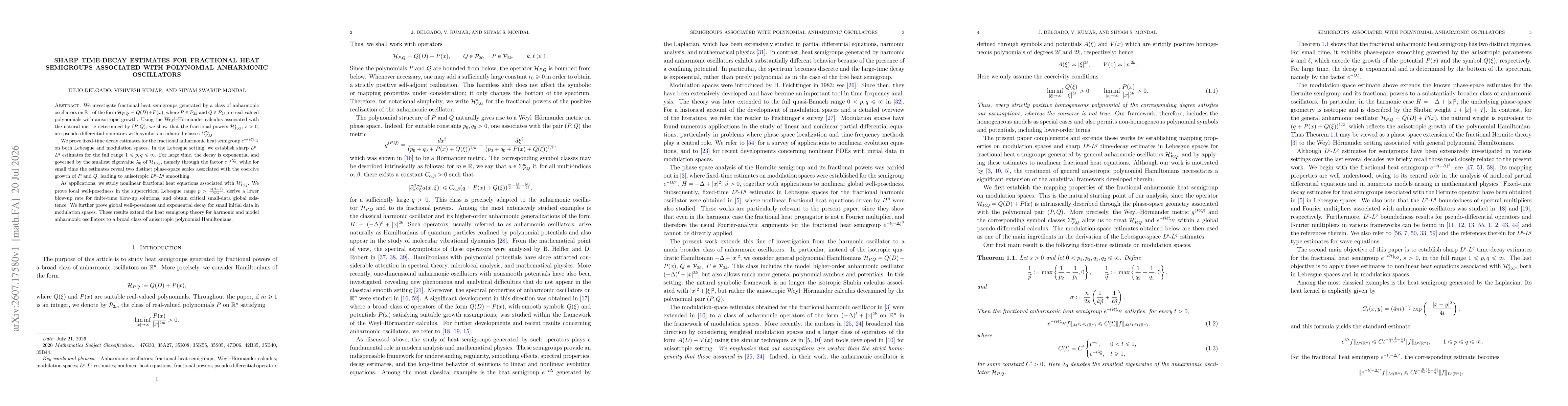 Thumbnail for Sharp Time-Decay Estimates for Fractional Heat Semigroups Associated with Polynomial Anharmonic Oscillators