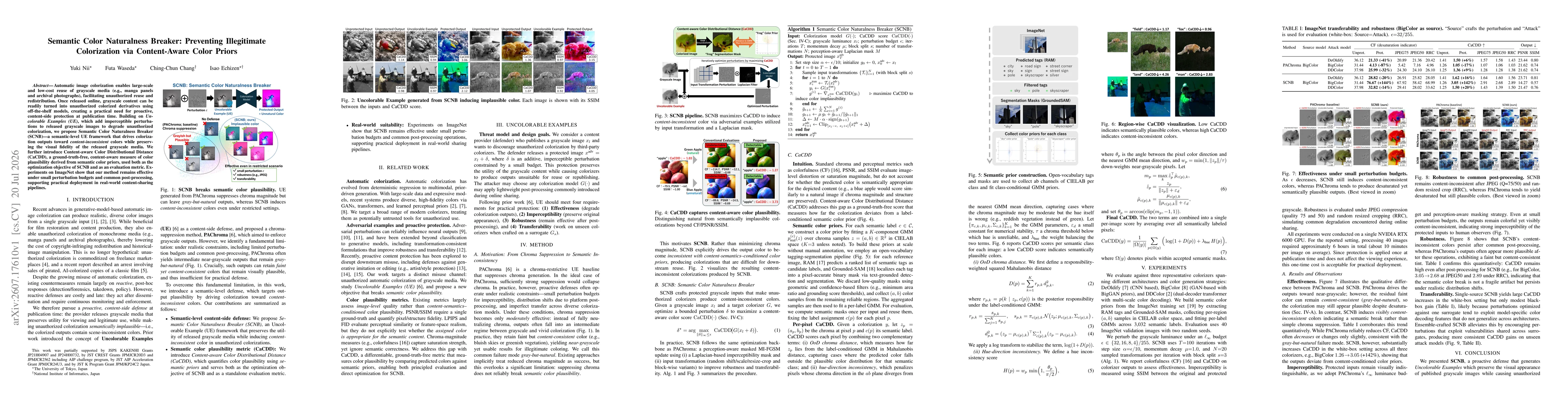 Thumbnail for Semantic Color Naturalness Breaker: Preventing Illegitimate Colorization via Content-Aware Color Priors