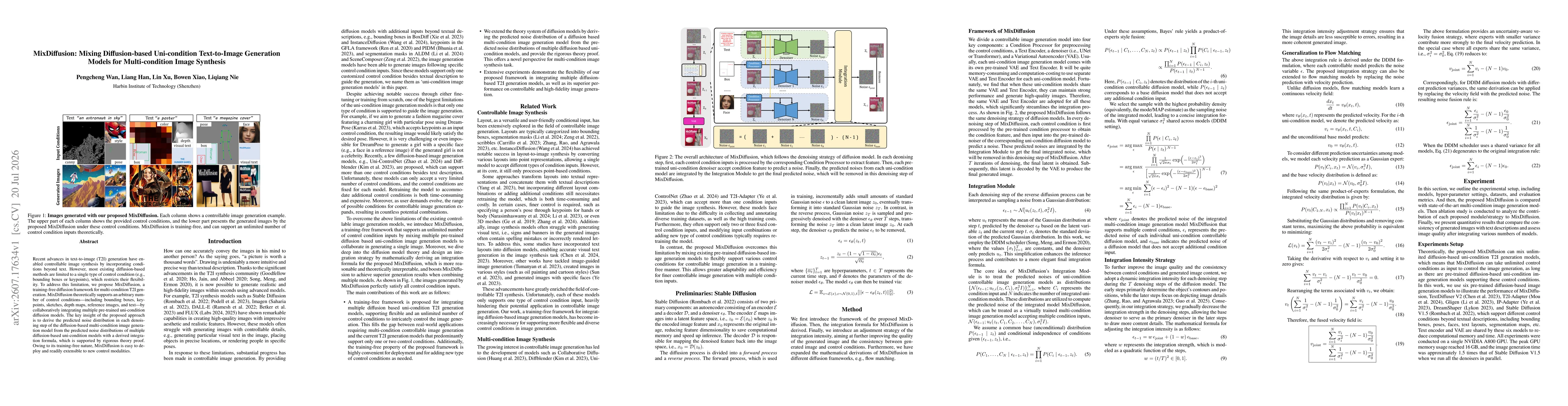 Thumbnail for MixDiffusion: Mixing Diffusion-based Uni-condition Text-to-Image Generation Models for Multi-condition Image Synthesis