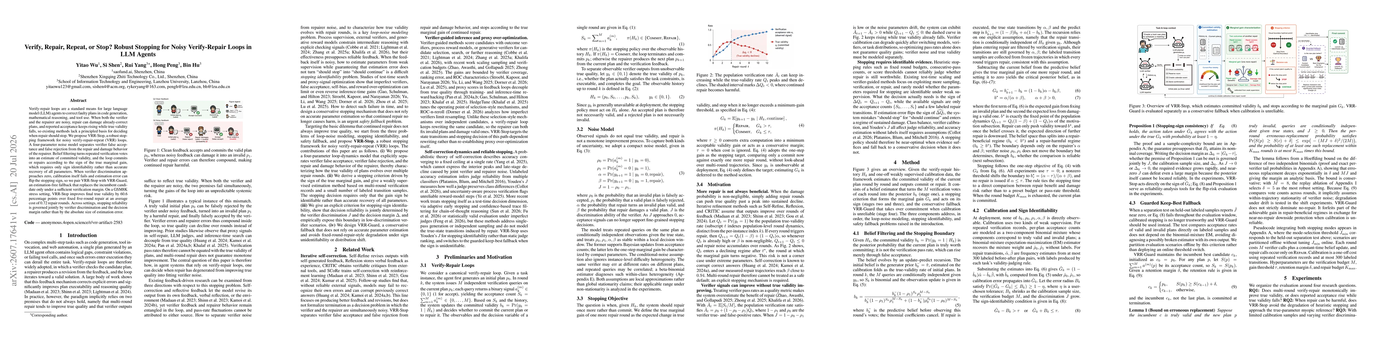 Thumbnail for Verify, Repair, Repeat, or Stop? Robust Stopping for Noisy Verify-Repair Loops in LLM Agents