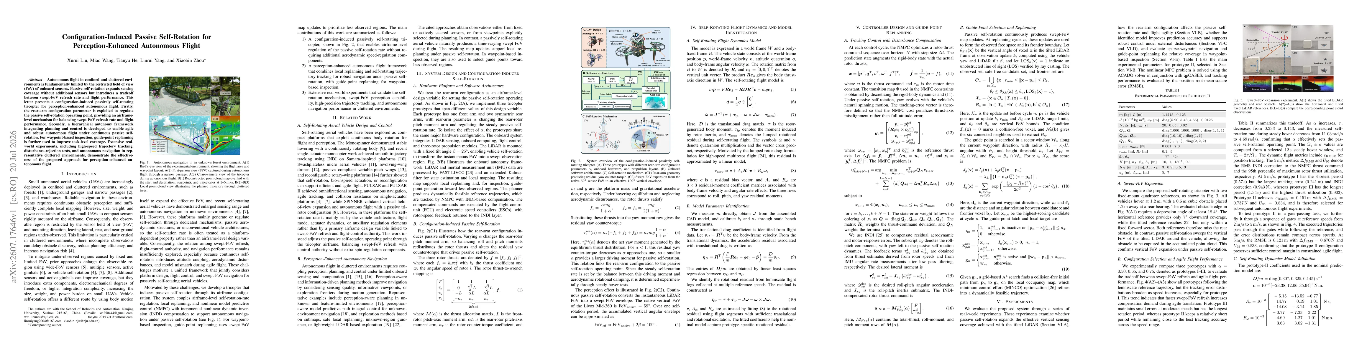 Thumbnail for Configuration-Induced Passive Self-Rotation for Perception-Enhanced Autonomous Flight