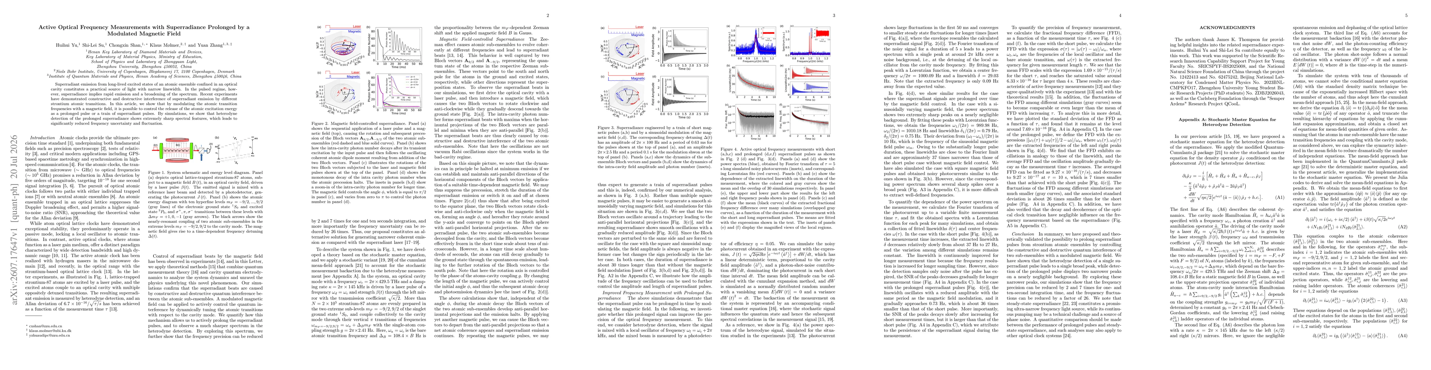 Thumbnail for Active Optical Frequency Measurements with Superradiance Prolonged by a Modulated Magnetic Field