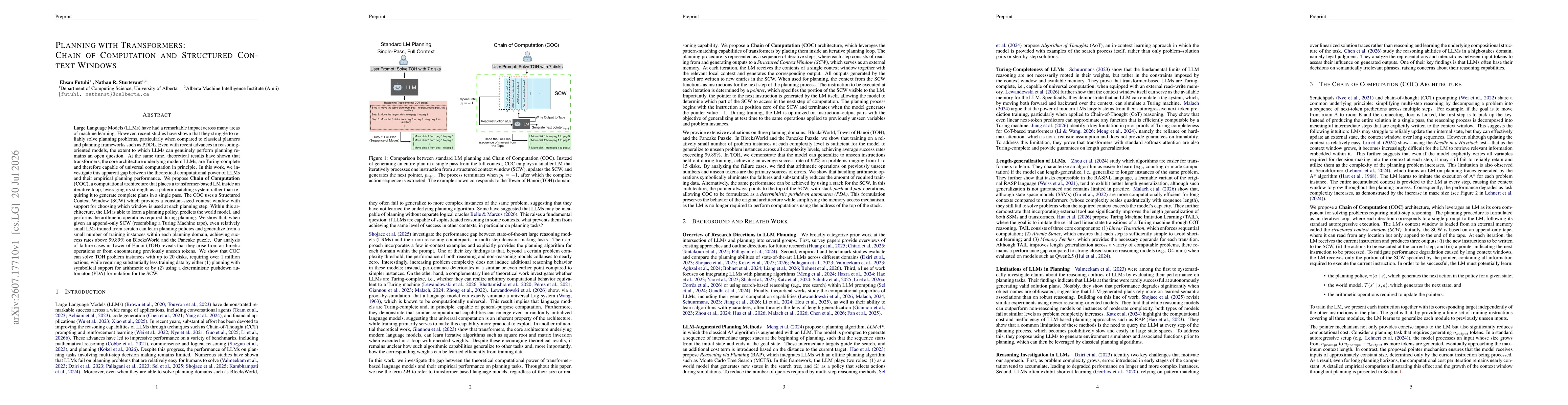 Thumbnail for Planning with Transformers: Chain of Computation and Structured Context Windows