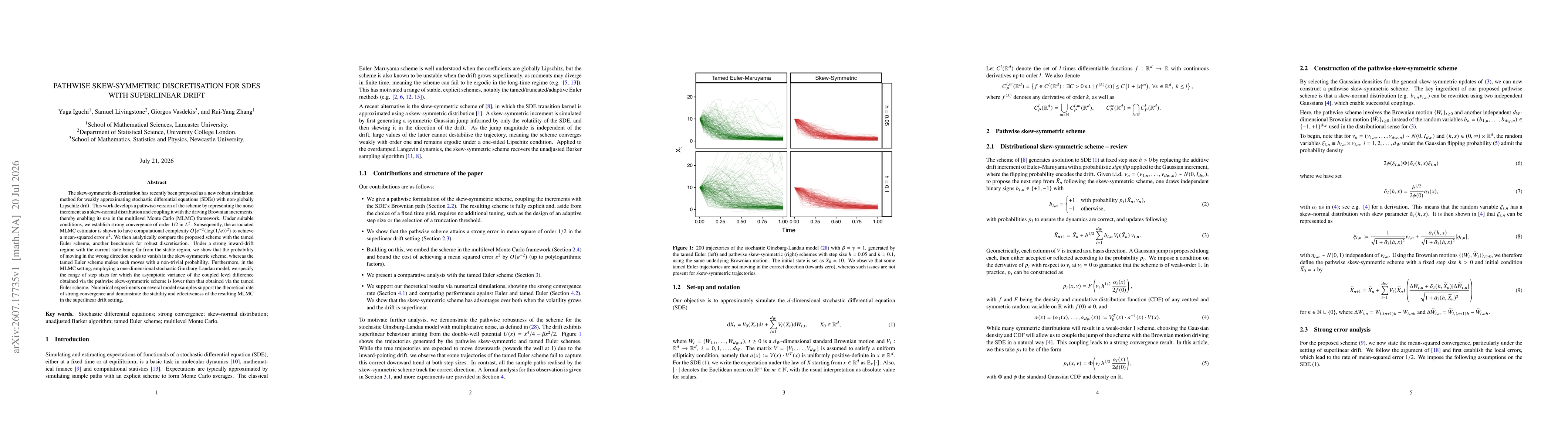 Thumbnail for Pathwise skew-symmetric discretisation for SDEs with superlinear drift