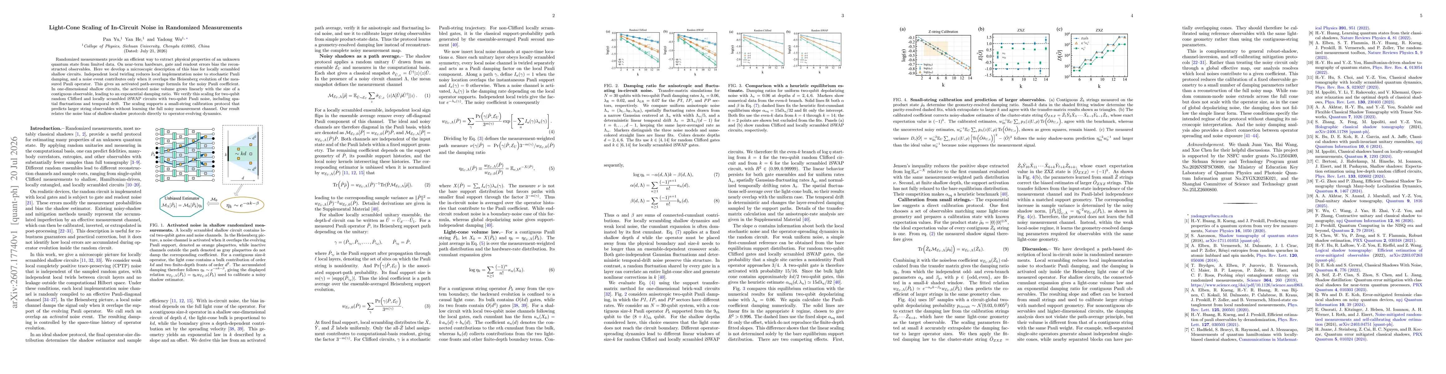 Thumbnail for Light-Cone Scaling of In-Circuit Noise in Randomized Measurements