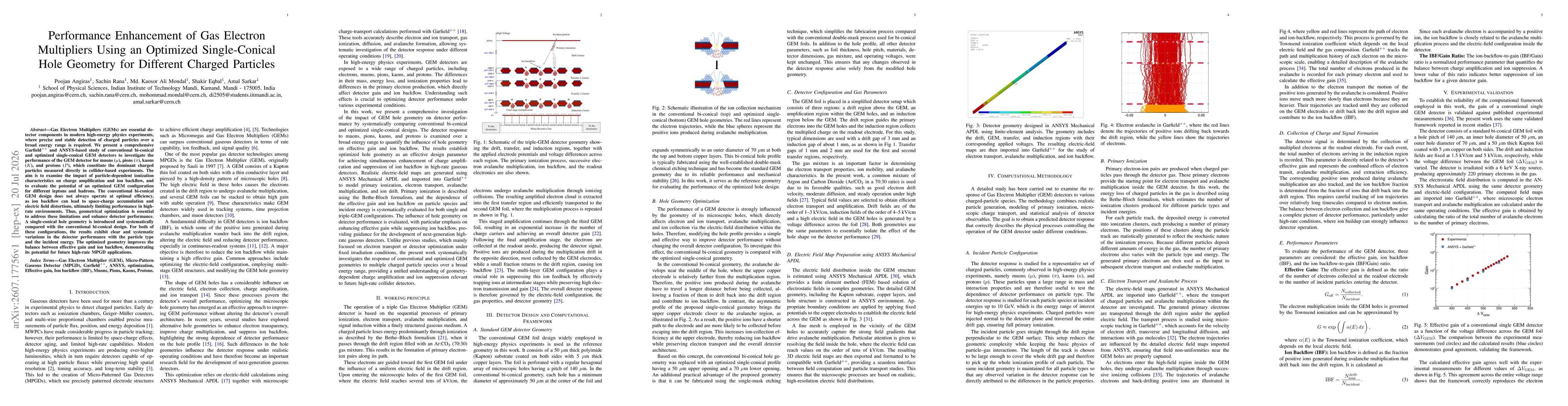 Thumbnail for Performance Enhancement of Gas Electron Multipliers Using an Optimized Single-Conical Hole Geometry for Different Charged Particles
