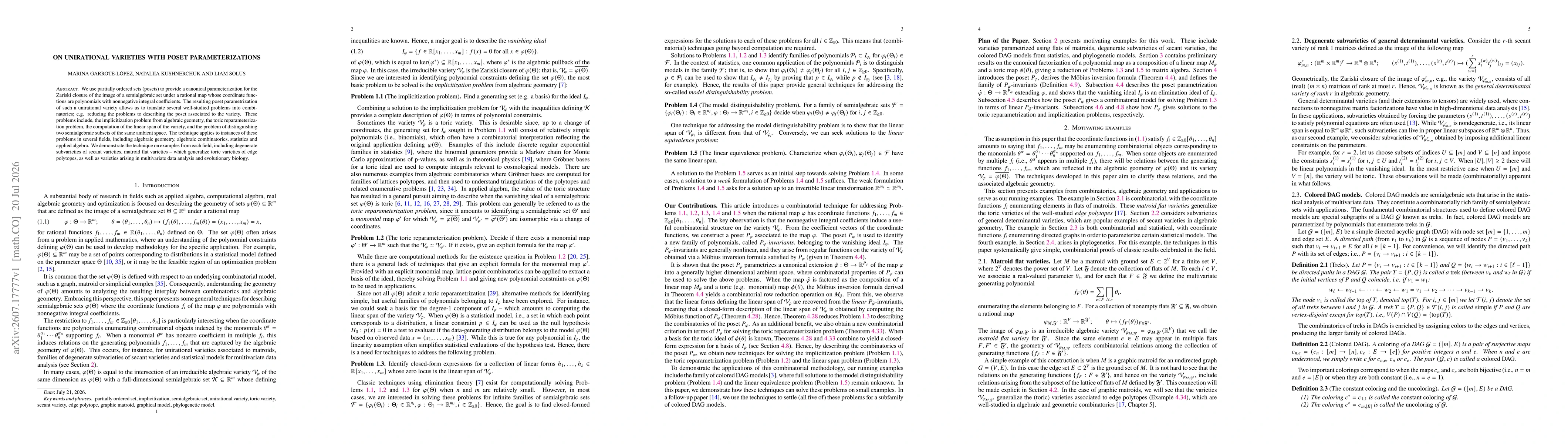 Thumbnail for On unirational varieties with poset parameterizations