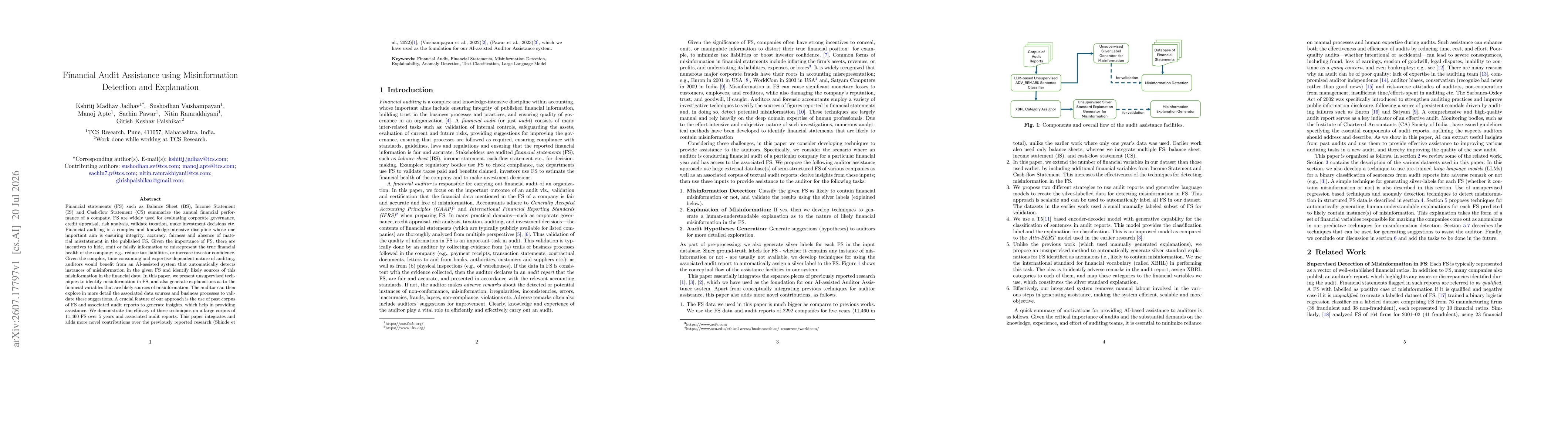 Thumbnail for Financial Audit Assistance using Misinformation Detection and Explanation