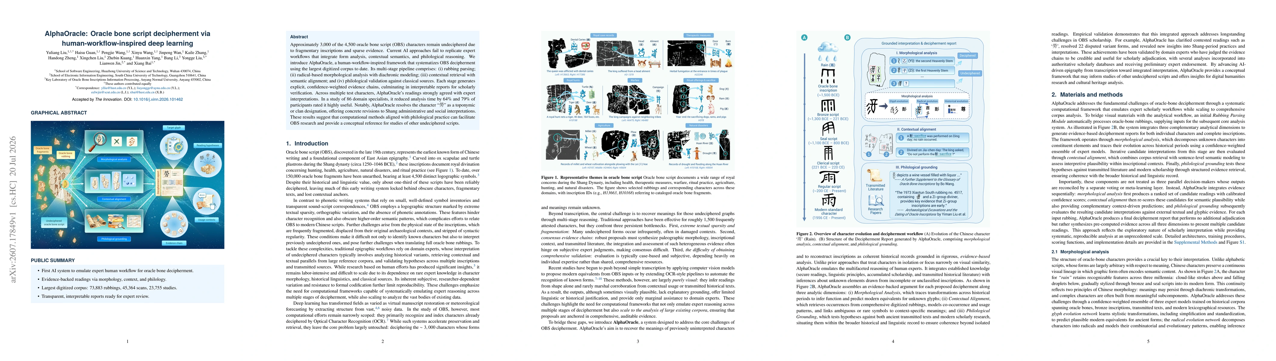 Thumbnail for AlphaOracle: Oracle bone script decipherment via human-workflow-inspired deep learning