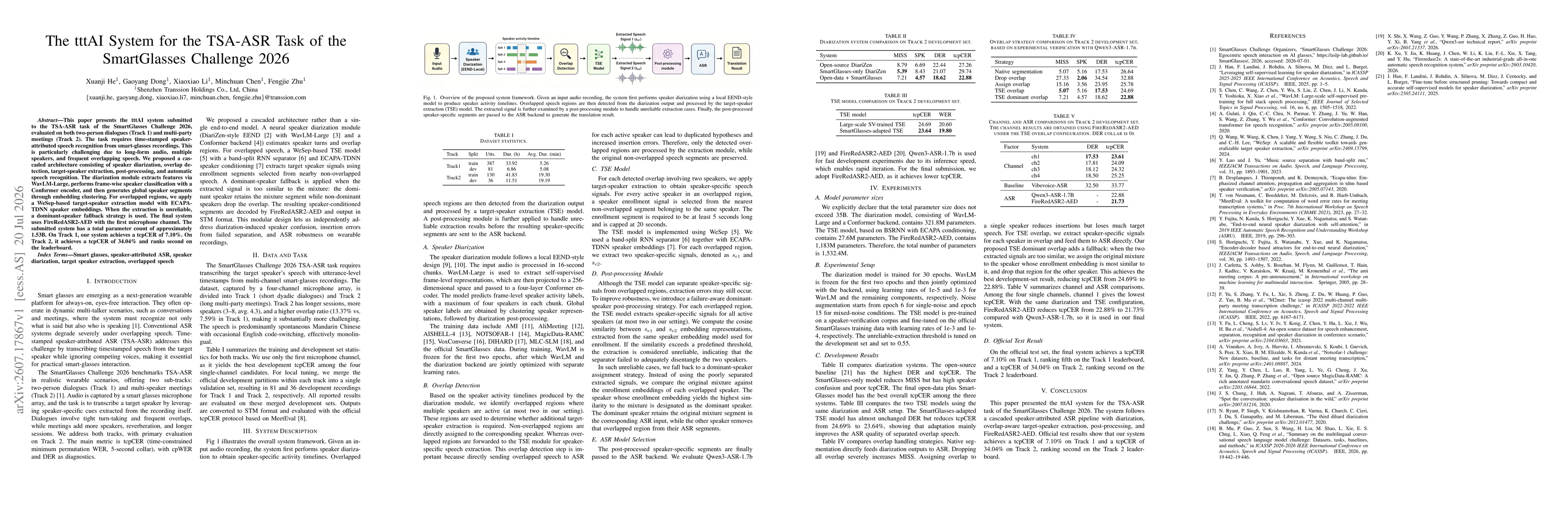 Thumbnail for The tttAI System for the TSA-ASR Task of the SmartGlasses Challenge 2026