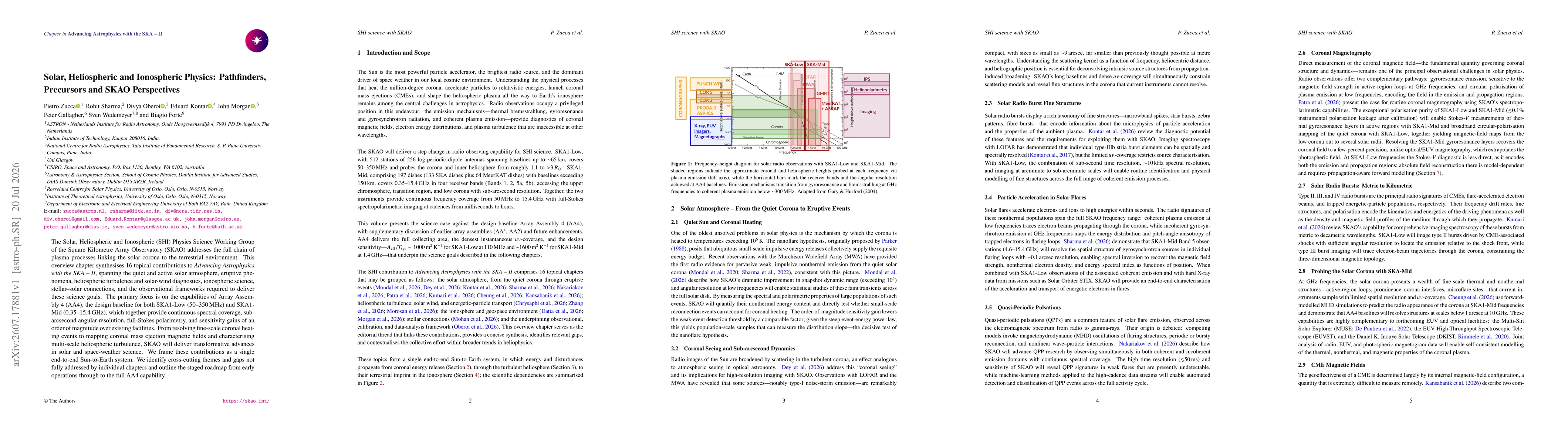 Thumbnail for Solar, Heliospheric and Ionospheric Physics: Pathfinders, Precursors and SKAO Perspective