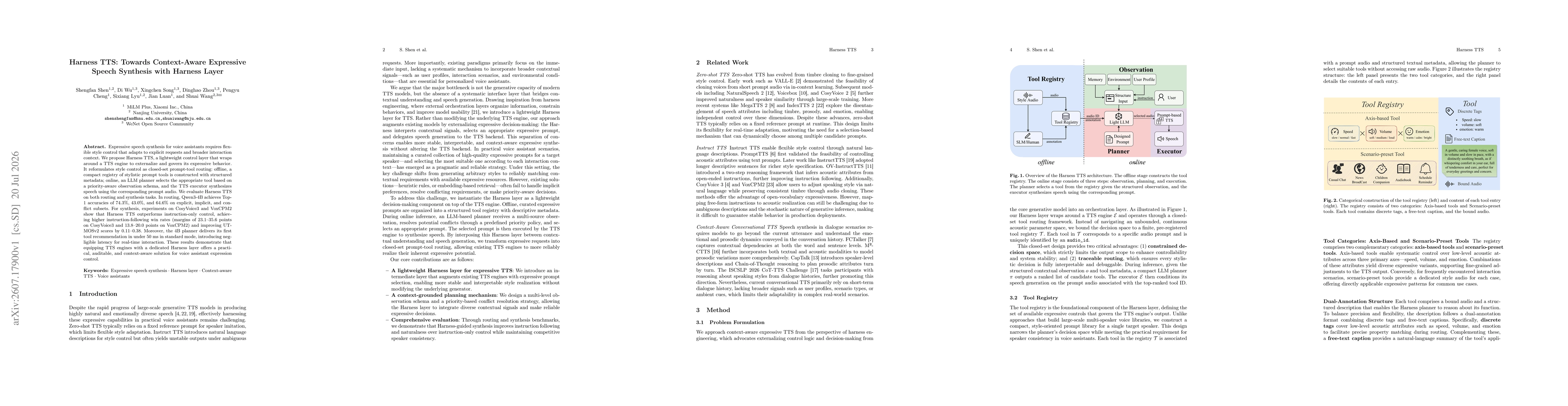 Thumbnail for Harness TTS: Towards Context-Aware Expressive Speech Synthesis with Harness Layer