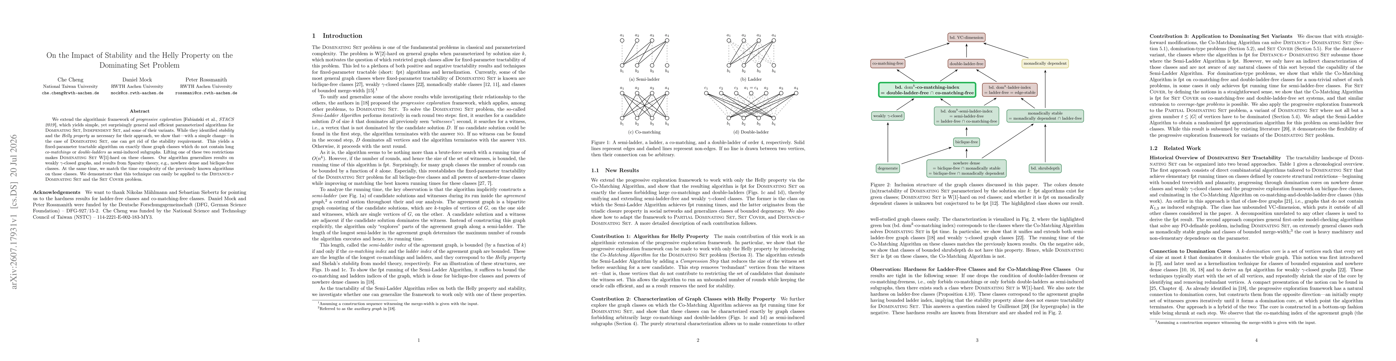 Thumbnail for On the Impact of Stability and the Helly Property on the Dominating Set Problem