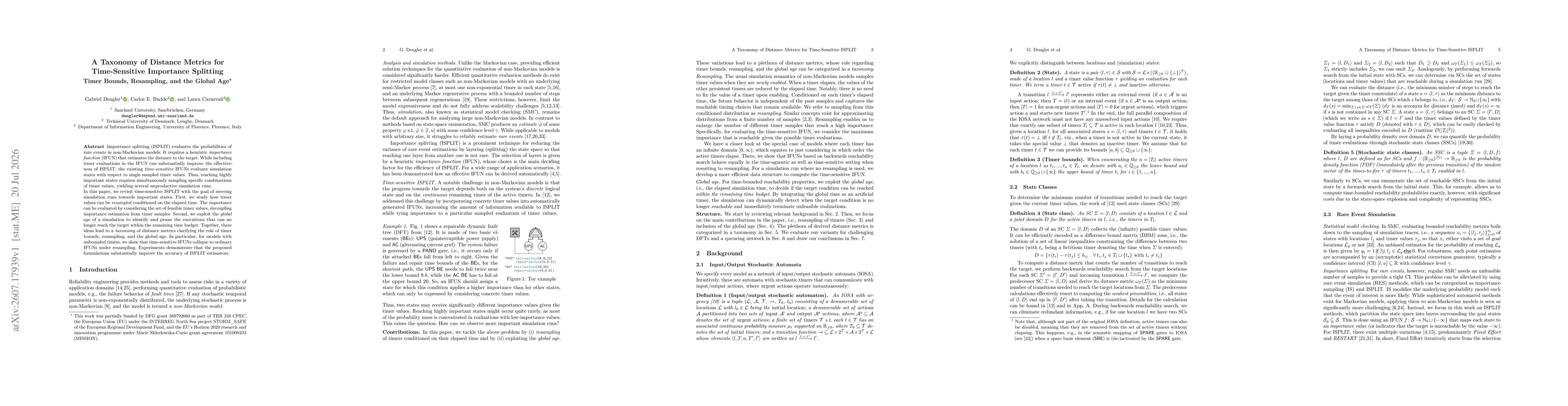Thumbnail for A Taxonomy of Distance Metrics for Time-Sensitive Importance Splitting: Timer Bounds, Resampling, and the Global Age