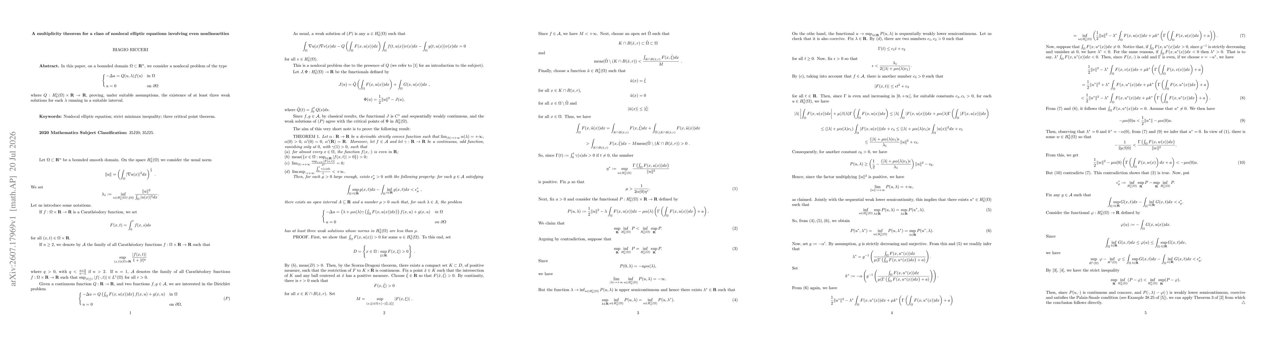 Thumbnail for A multiplicity theorem for a class of nonlocal elliptic equations involving even nonlinearities