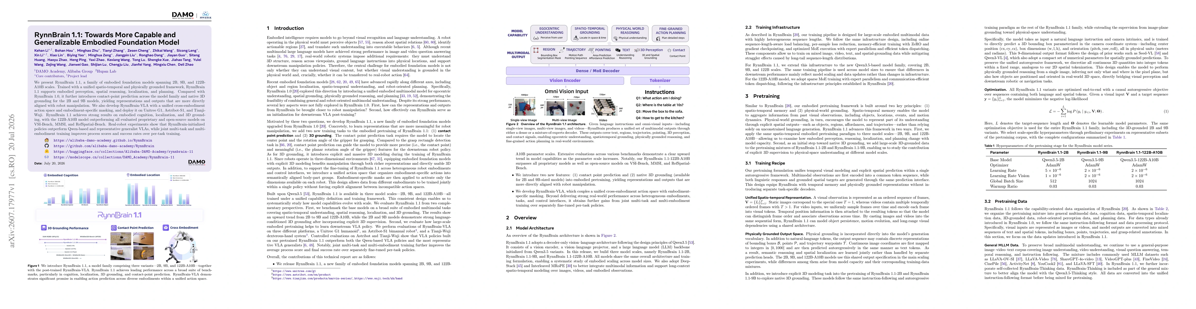 Thumbnail for RynnBrain 1.1: Towards More Capable and Generalizable Embodied Foundation Model