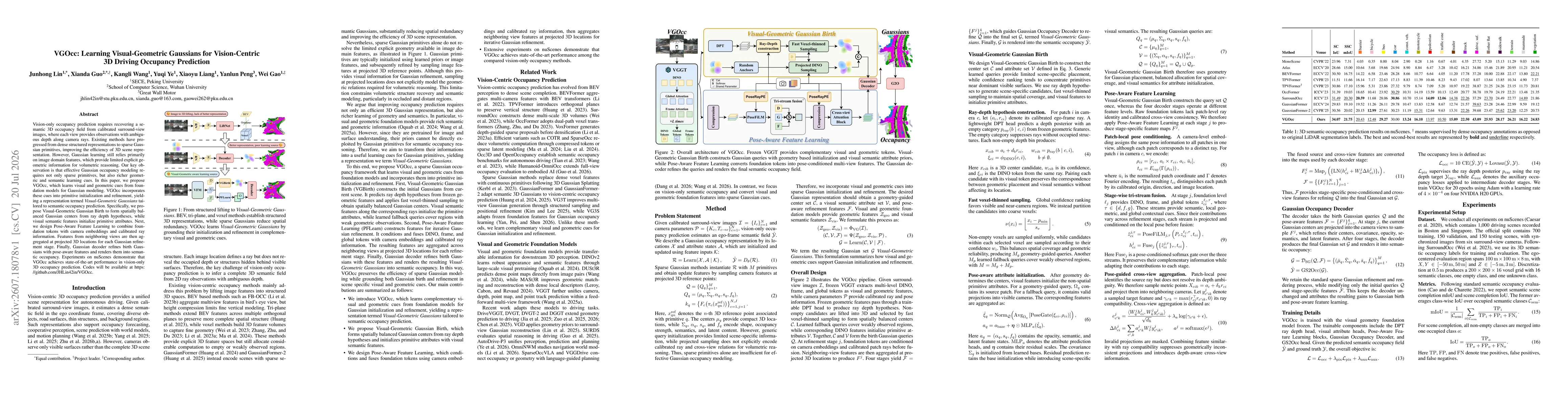 Thumbnail for VGOcc: Learning Visual-Geometric Gaussians for Vision-Centric 3D Driving Occupancy Prediction