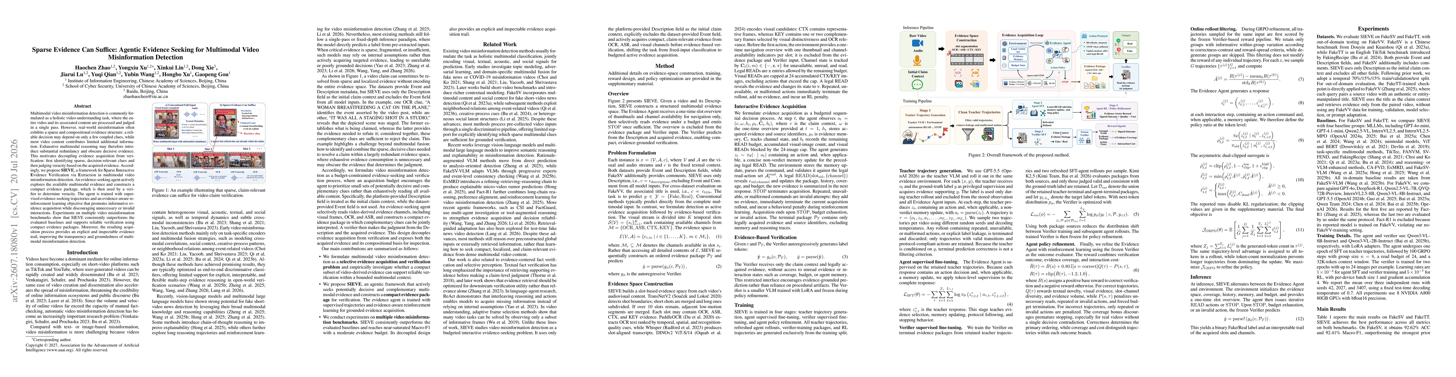 Thumbnail for Sparse Evidence Can Suffice: Agentic Evidence Seeking for Multimodal Video Misinformation Detection