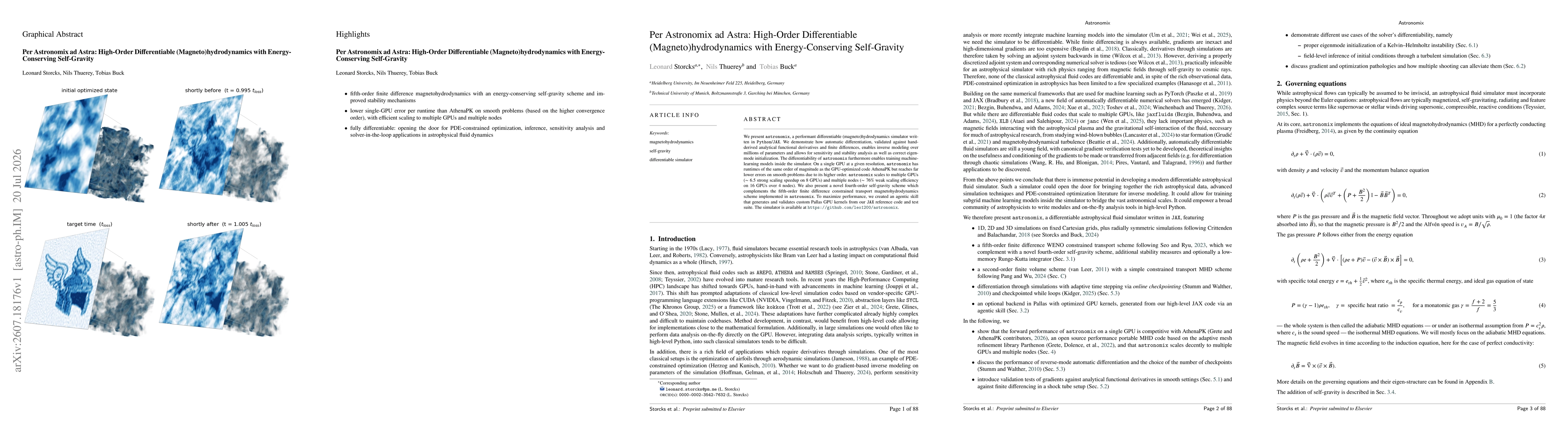 Thumbnail for Per Astronomix ad Astra: High-Order Differentiable (Magneto)hydrodynamics with Energy-Conserving Self-Gravity