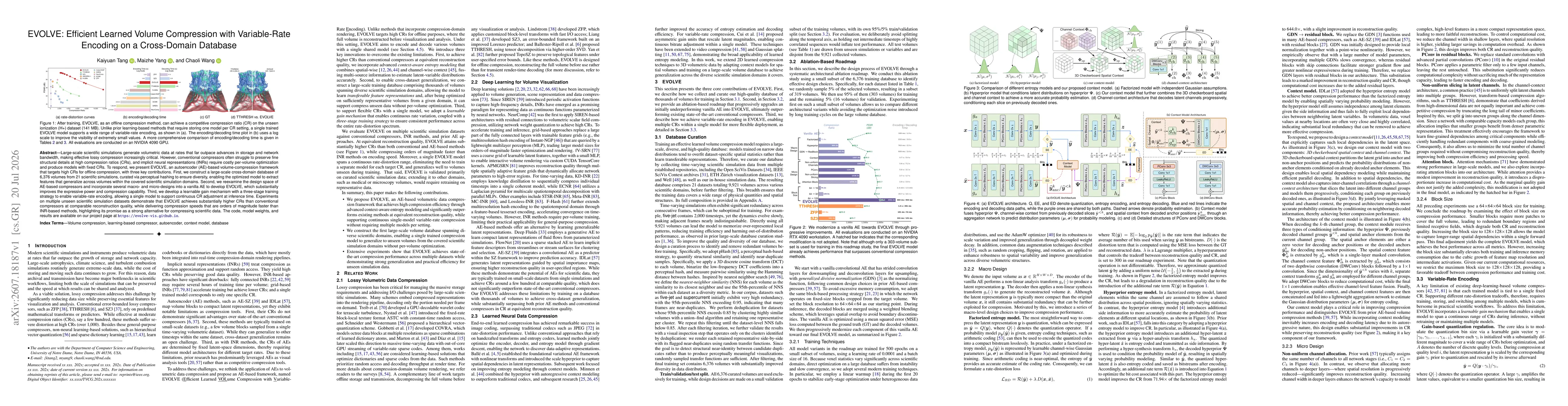 Thumbnail for EVOLVE: Efficient Learned Volume Compression with Variable-Rate Encoding on a Cross-Domain Database