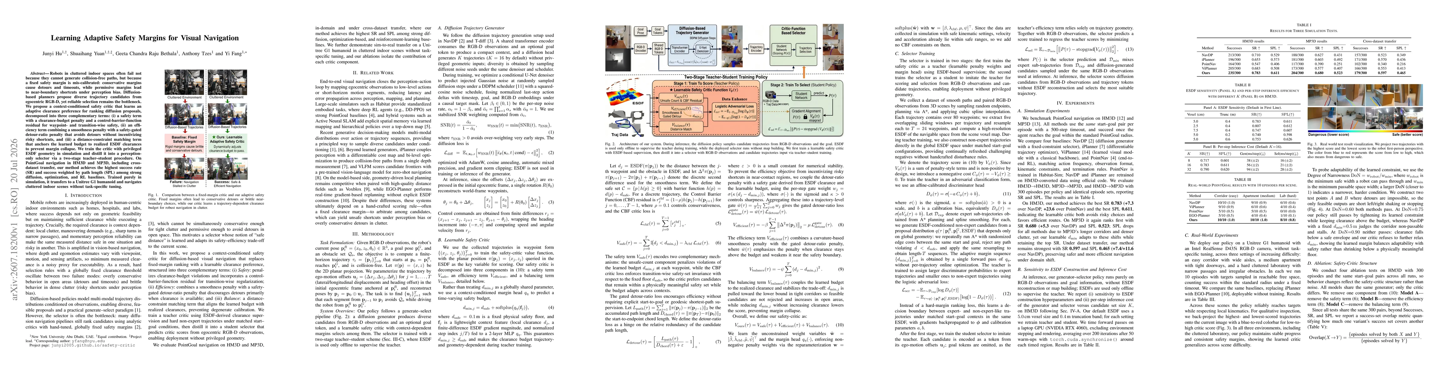 Thumbnail for Learning Adaptive Safety Margins for Visual Navigation