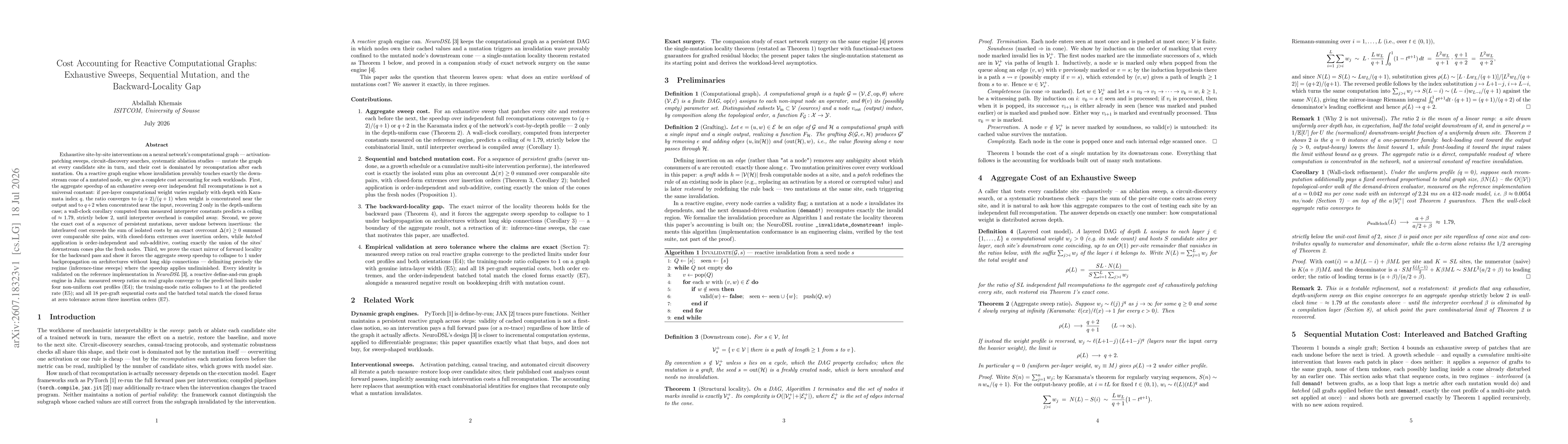 Thumbnail for Cost Accounting for Reactive Computational Graphs: Exhaustive Sweeps, Sequential Mutation, and the Backward-Locality Gap