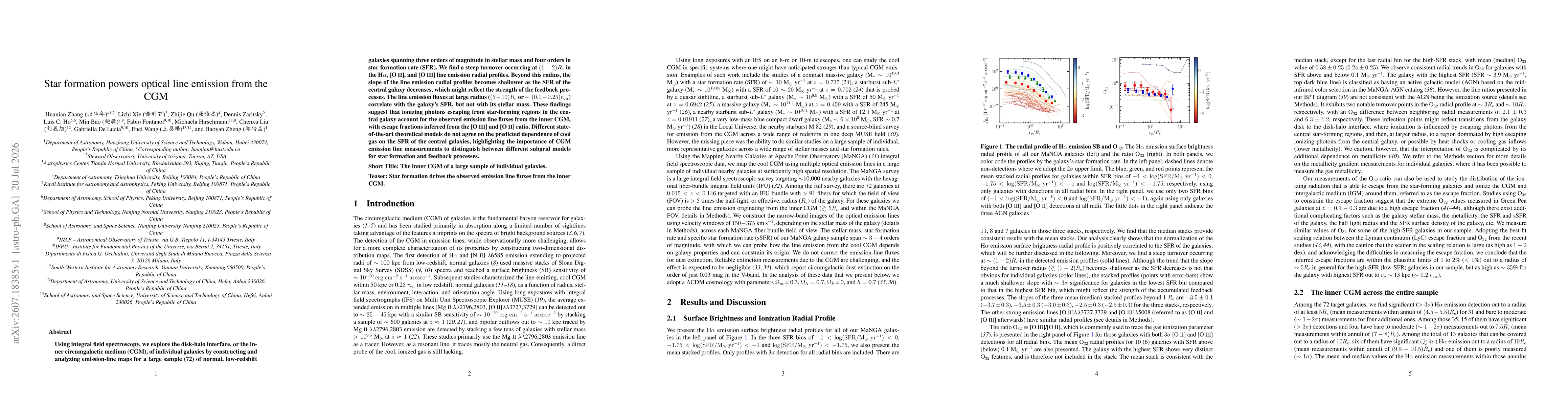 Thumbnail for Star formation powers optical line emission from the CGM