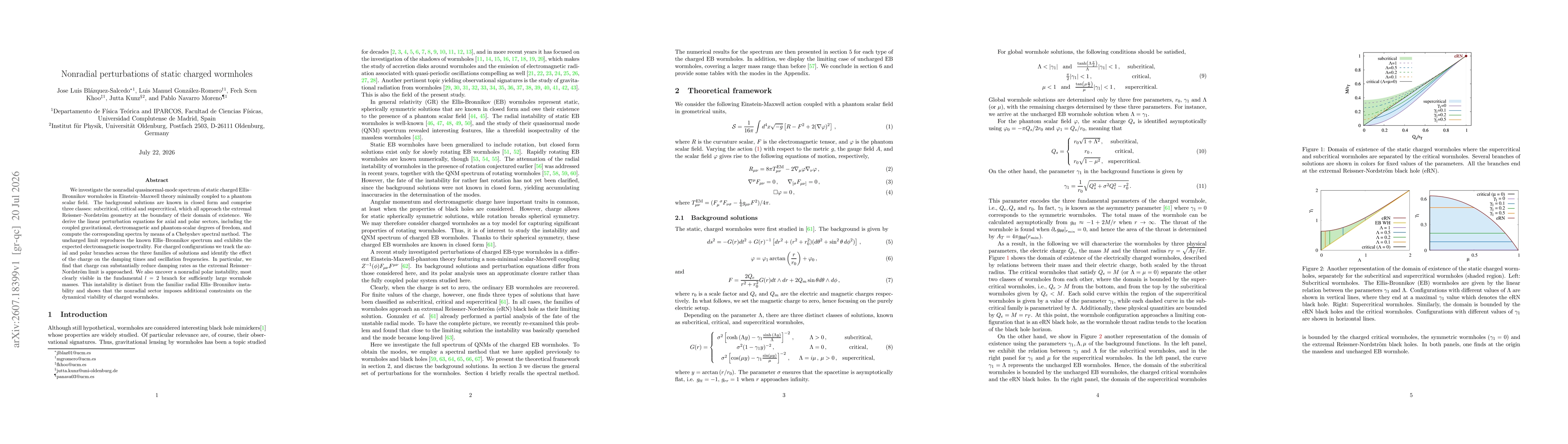 Thumbnail for Nonradial perturbations of static charged wormholes
