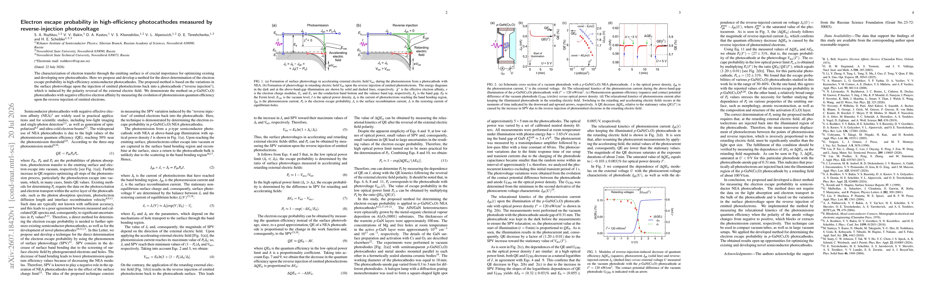 Thumbnail for Electron escape probability in high-efficiency photocathodes measured by reverse-injection photovoltage
