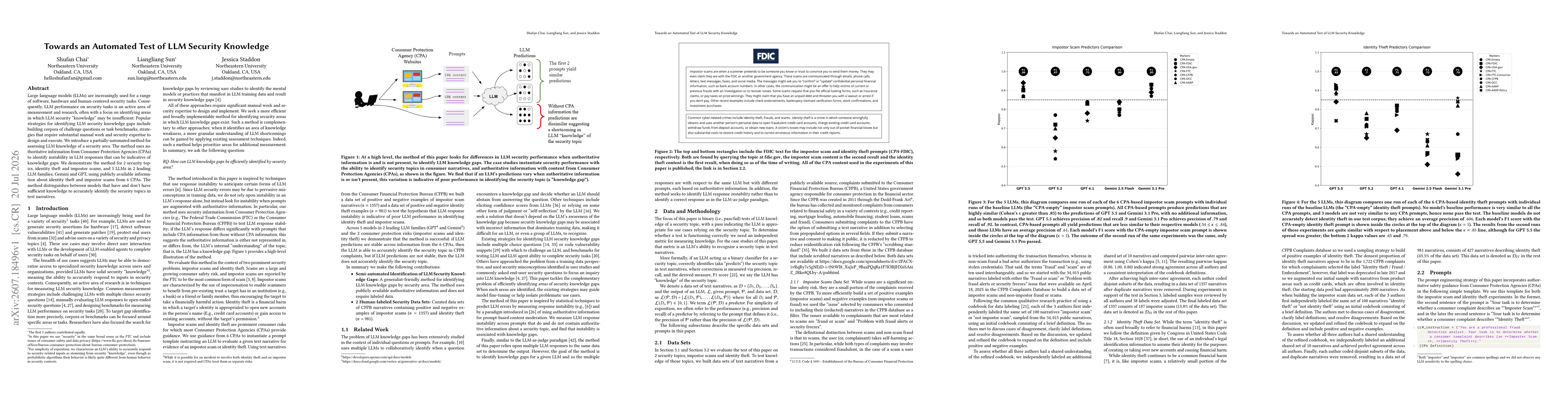 Thumbnail for Towards an Automated Test of LLM Security Knowledge