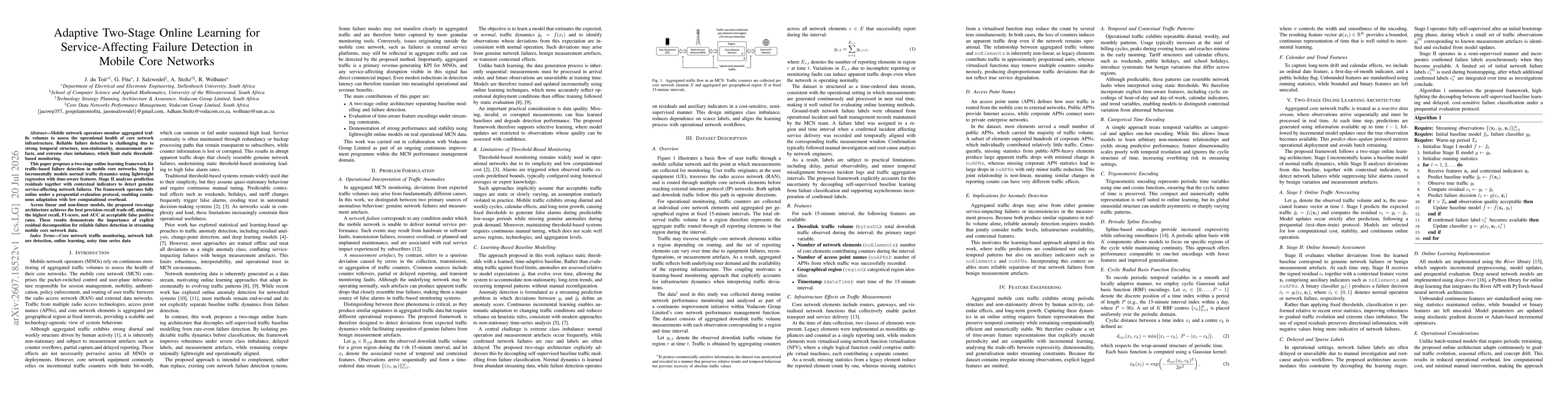 Thumbnail for Adaptive Two-Stage Online Learning for Service-Affecting Failure Detection in Mobile Core Networks