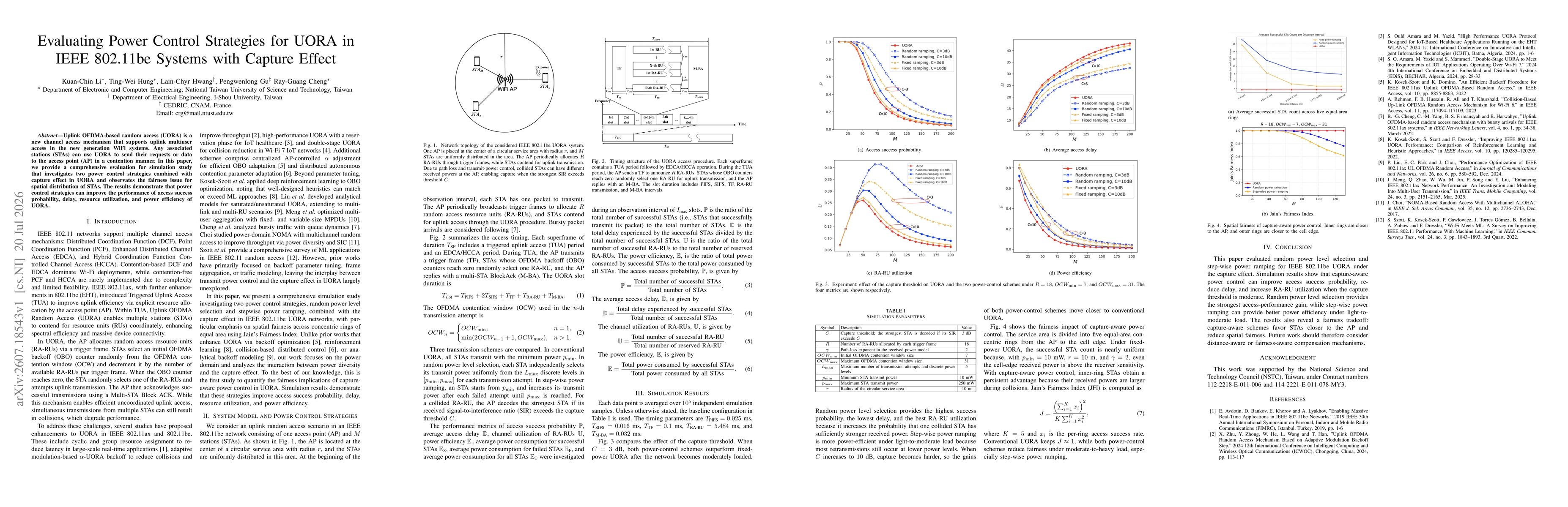 Thumbnail for Evaluating Power Control Strategies for UORA in IEEE 802.11be Systems with Capture Effect