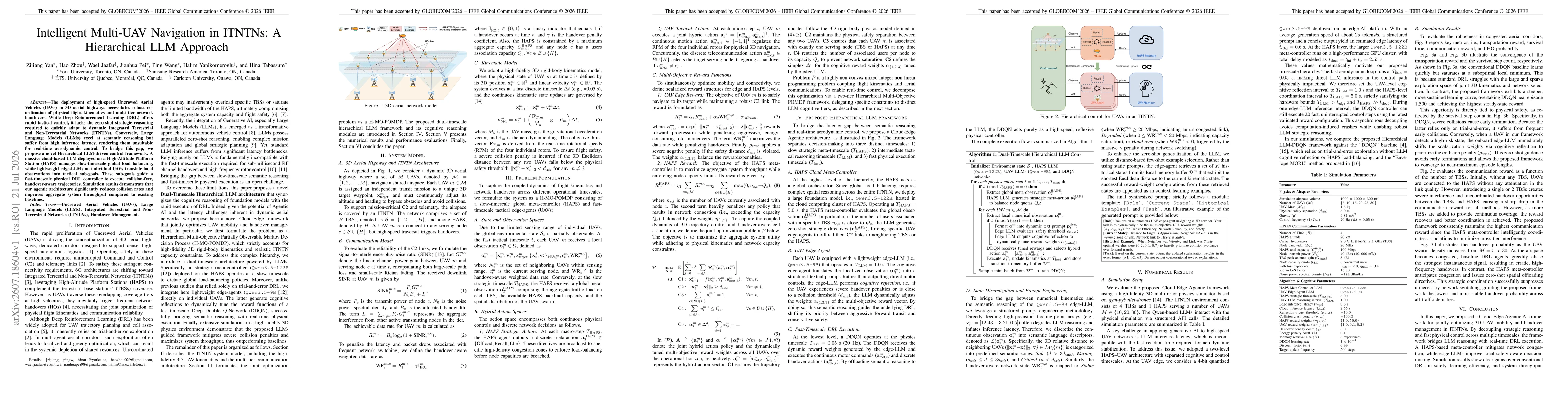 Thumbnail for Intelligent Multi-UAV Navigation in ITNTNs: A Hierarchical LLM Approach