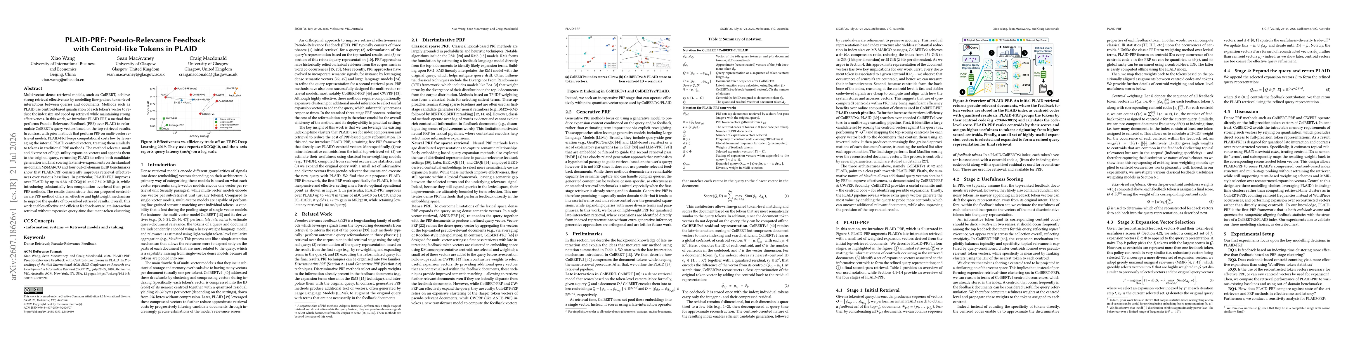 Thumbnail for PLAID-PRF: Pseudo-Relevance Feedback with Centroid-like Tokens in PLAID