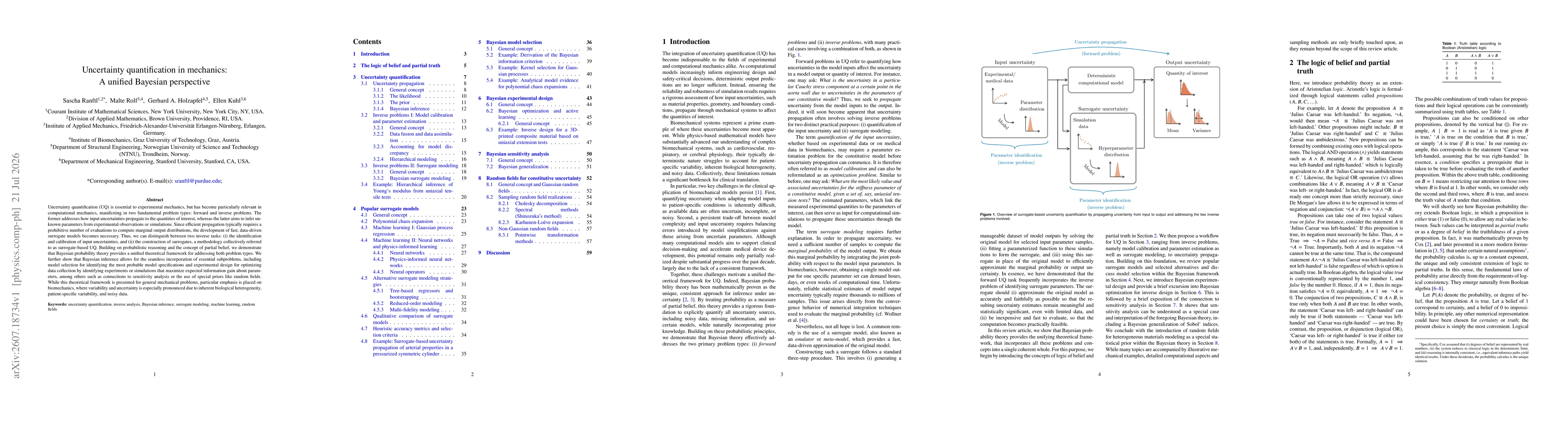 Thumbnail for Uncertainty quantification in mechanics: A unified Bayesian perspective