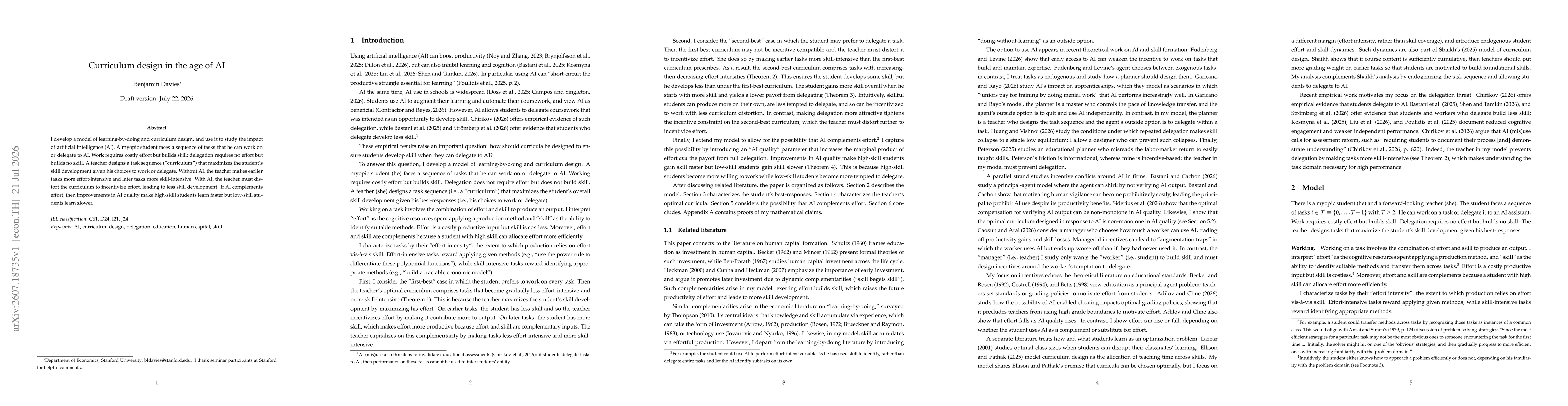 Thumbnail for Curriculum design in the age of AI
