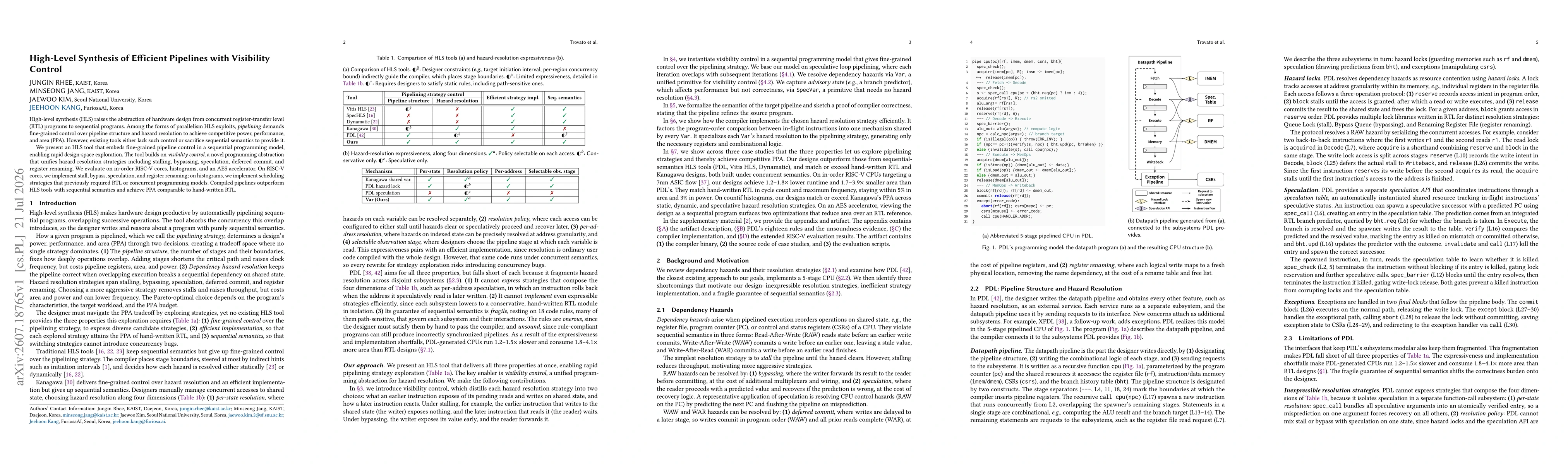 Thumbnail for High-Level Synthesis of Efficient Pipelines with Visibility Control