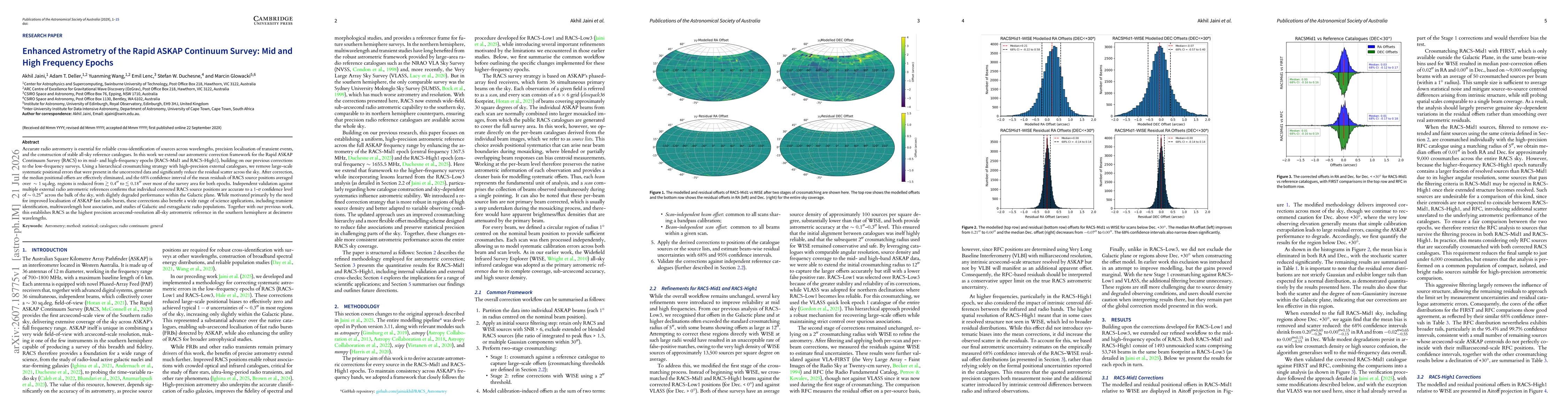 Thumbnail for Enhanced Astrometry of the Rapid ASKAP Continuum Survey: Mid and High Frequency Epochs