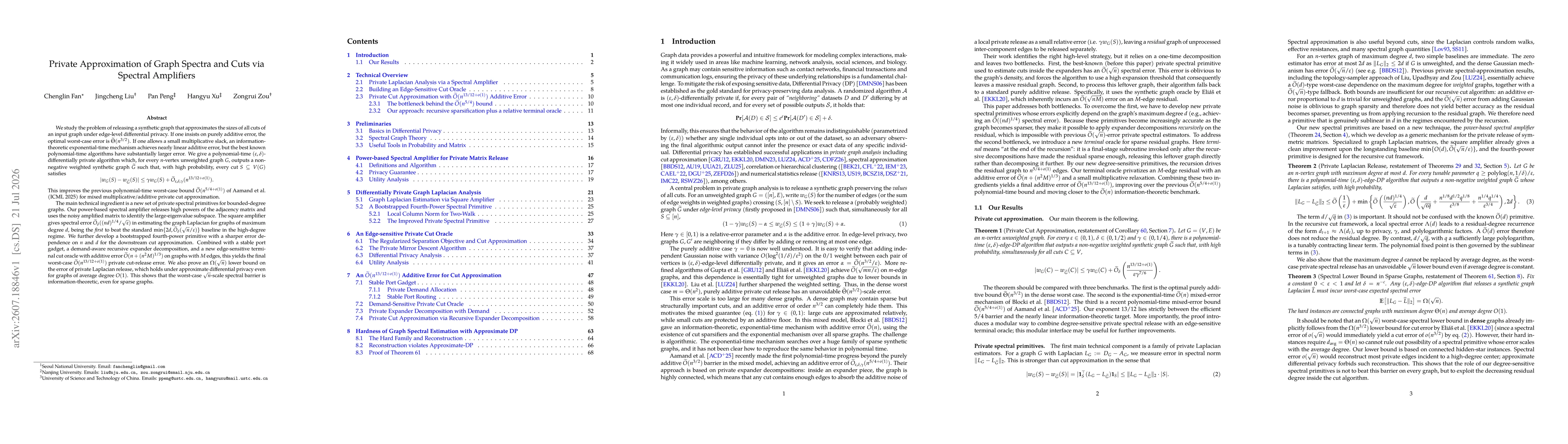 Thumbnail for Private Approximation of Graph Spectra and Cuts via Spectral Amplifiers