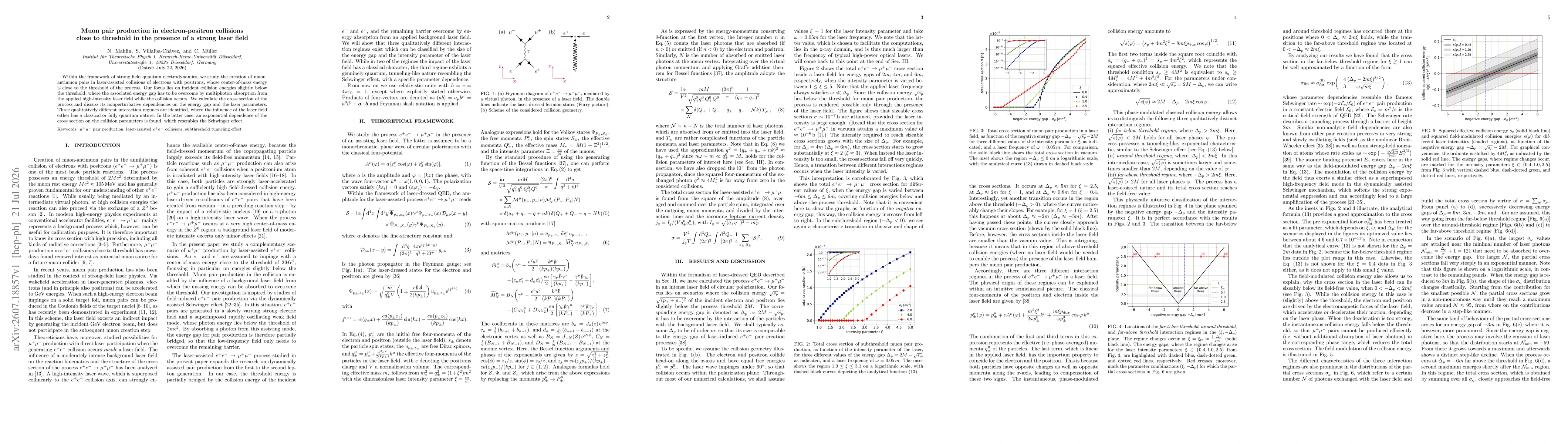 Thumbnail for Muon pair production in electron-positron collisions close to threshold in the presence of a strong laser field
