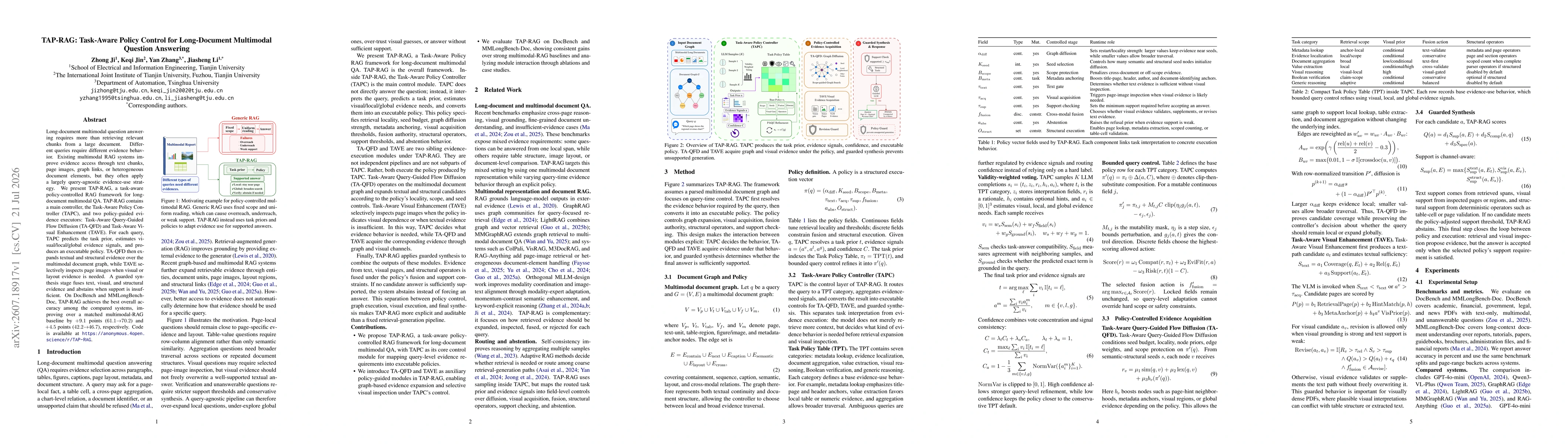 Thumbnail for TAP-RAG: Task-Aware Policy Control for Long-Document Multimodal Question Answering