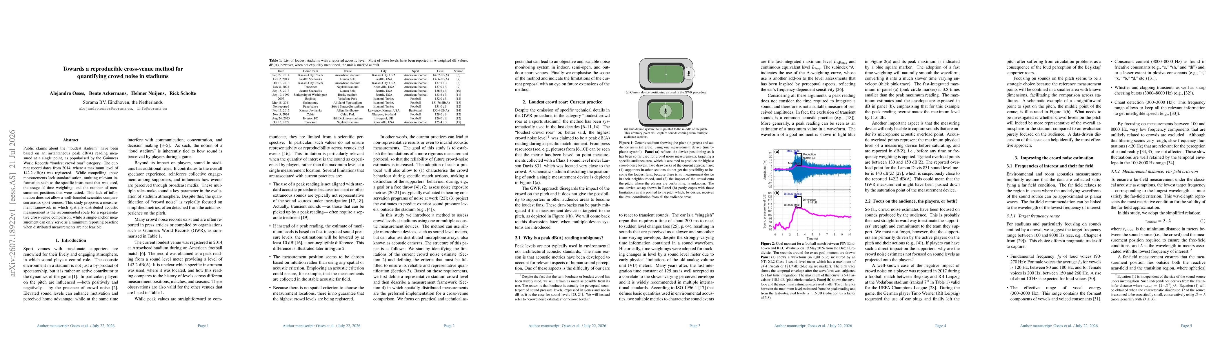 Thumbnail for Towards a reproducible cross-venue method for quantifying crowd noise in stadiums