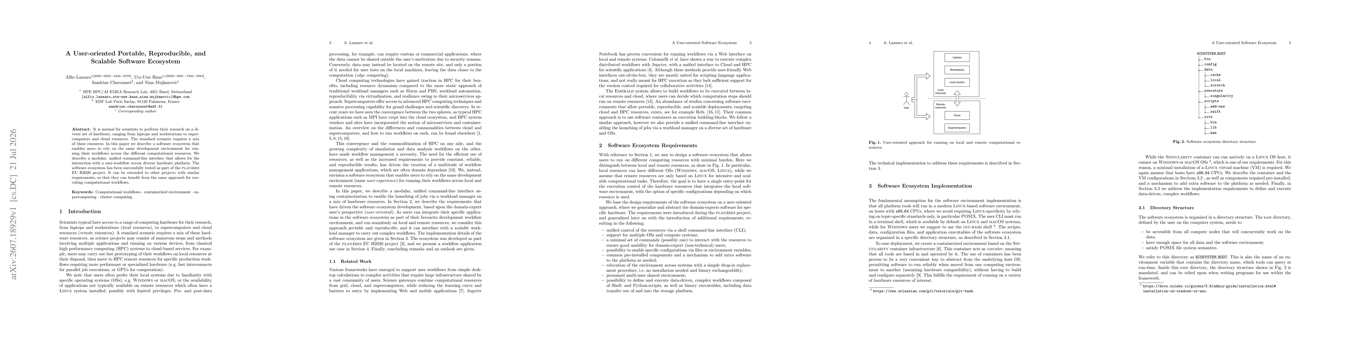 Thumbnail for A User-oriented Portable, Reproducible, and Scalable Software Ecosystem