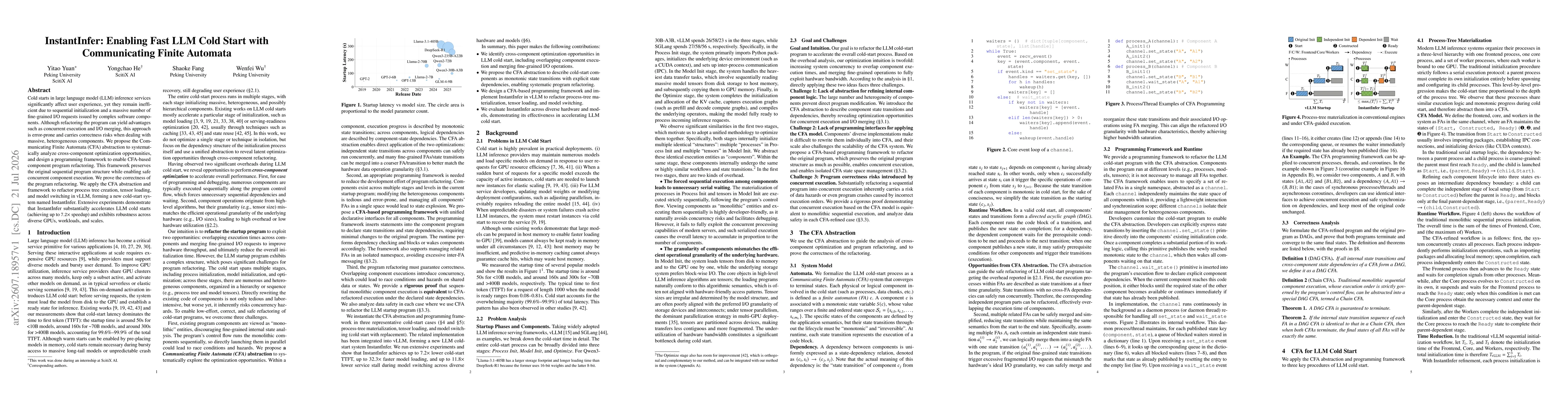 Thumbnail for InstantInfer: Enabling Fast LLM Cold Start with Communicating Finite Automata